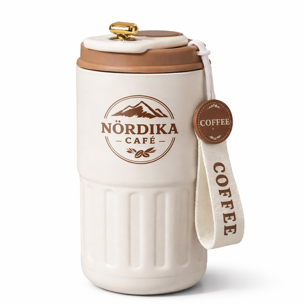 Vaso Térmico NÖRDIKA - Blanco/Marrón