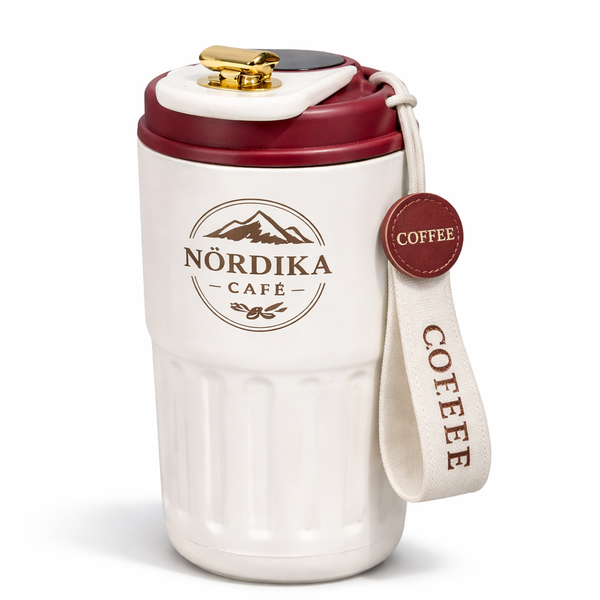 Vaso Térmico NÖRDIKA - Blanco/Burdeos
