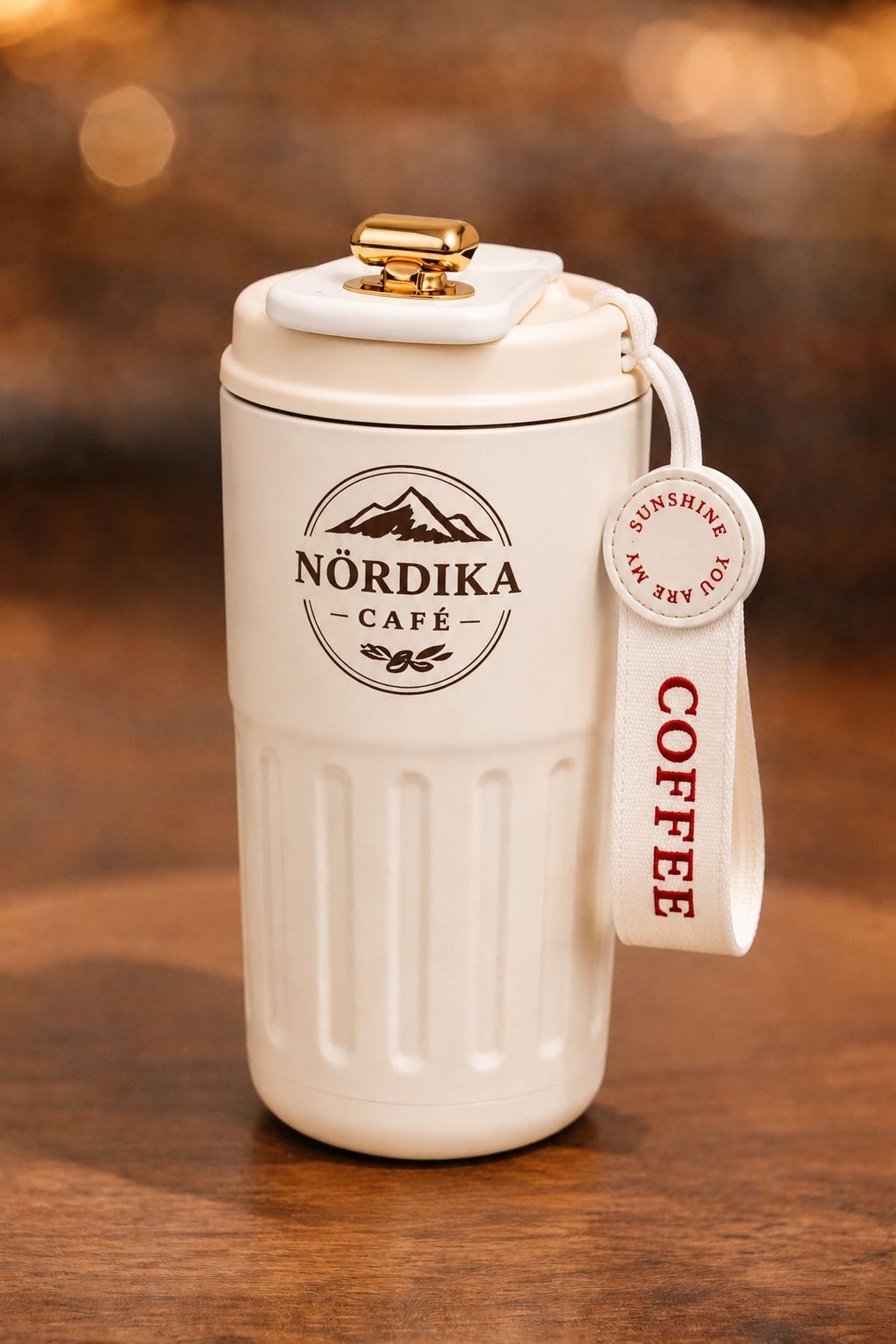 Vaso Térmico NÖRDIKA - Blanco/Crema