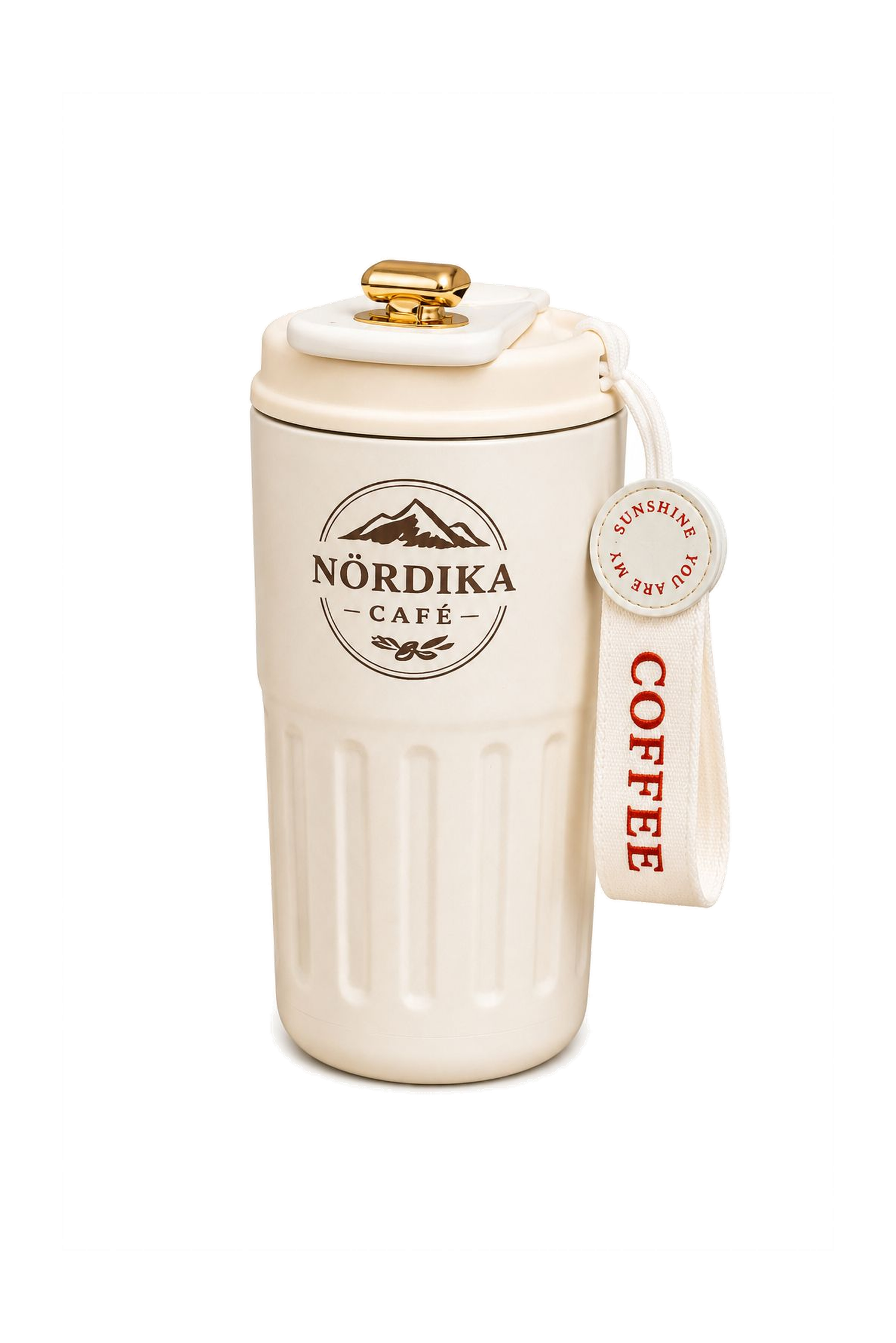 Vaso Térmico NÖRDIKA - Blanco/Crema