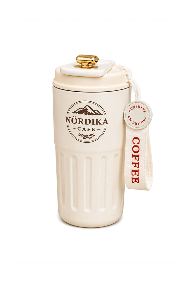 Vaso Térmico NÖRDIKA - Blanco/Crema