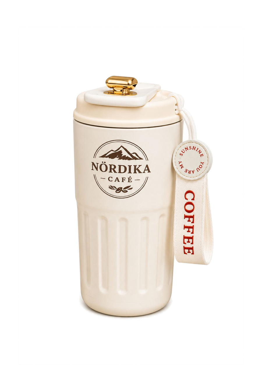 Vaso Térmico NÖRDIKA - Blanco/Crema