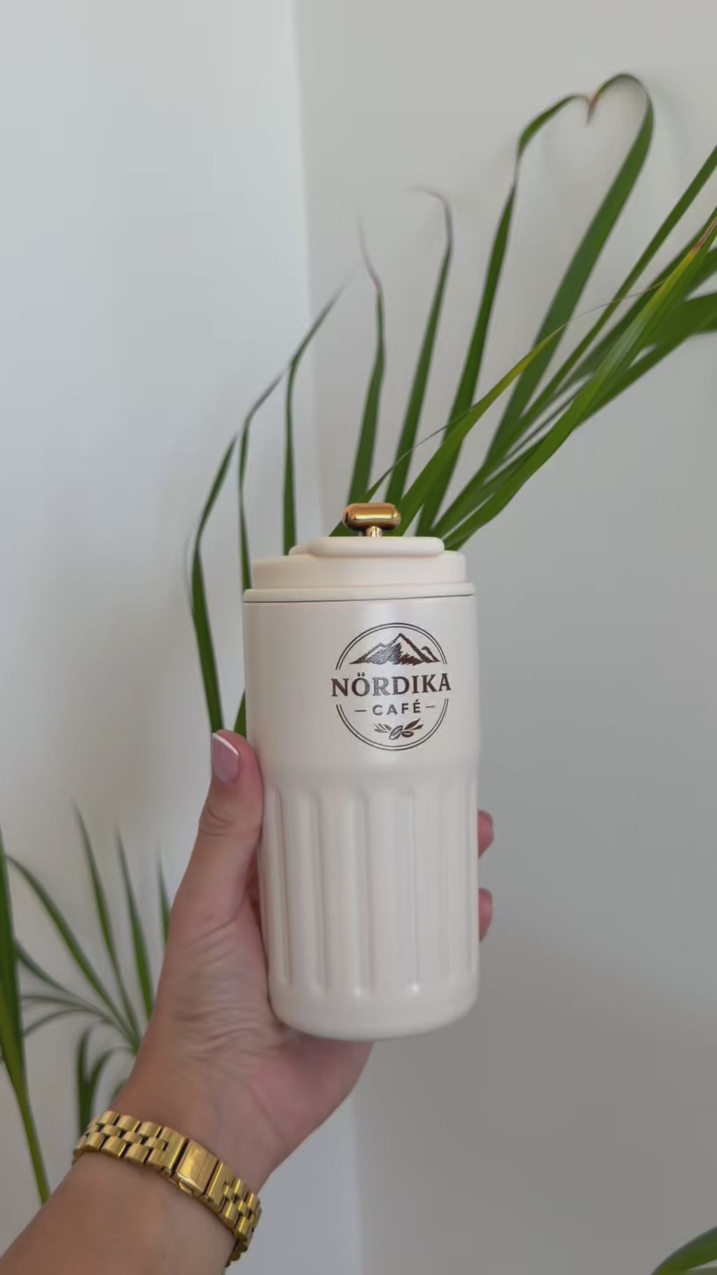 Vaso Térmico NÖRDIKA - Blanco/Crema