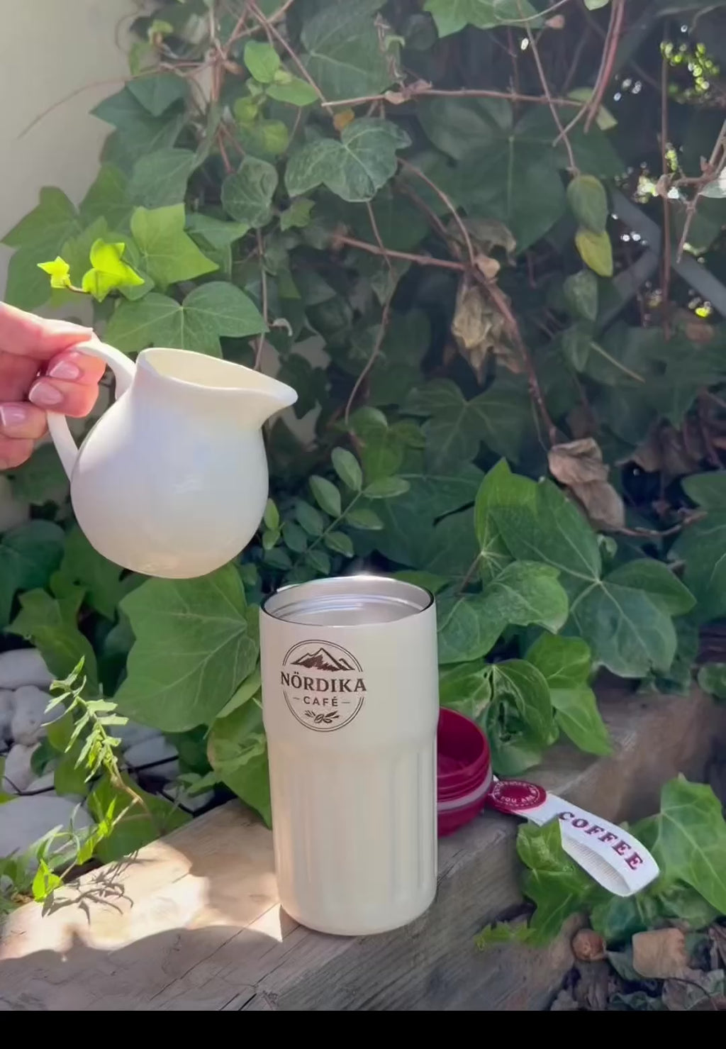 Vaso Térmico NÖRDIKA - Blanco/Burdeos